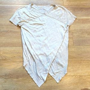Linen sheer Crossed flap tee